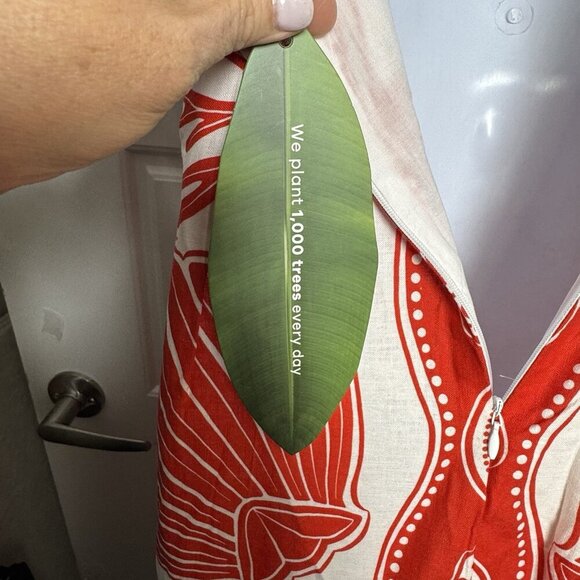 Anthropologie Farm Rio womens size small Ainika Shell Red + White Maxi Dress NWT - Picture 10 of 12